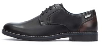 Pikolinos Zapatos Cordones en Cuero Leon para Caballero Color Black
