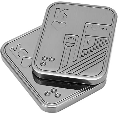 EDC Autismus-Sensorspielzeug, Zweireihige Spur, klarer Klang, magnetischer Fingerspitzen-Push-Slider, Silber K, für Reisen