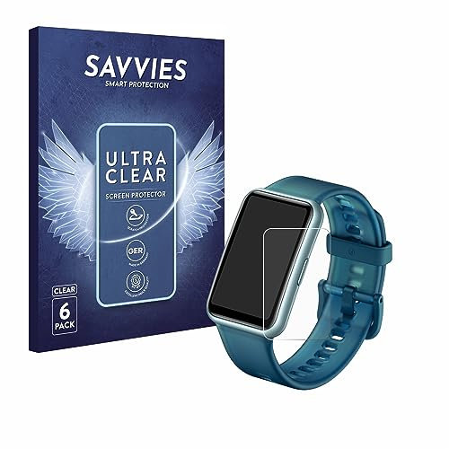 Savvies 6 Stück Schutzfolie für Huawei Watch Fit Special Edition Displayschutz-Folie Ultra-Transparent