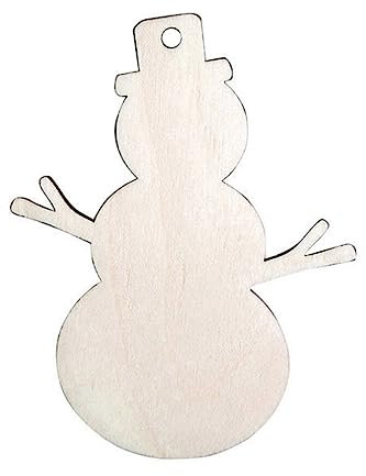 DECHOUS 10st Weihnachtsholzscheiben Weihnachtsholzchip Holzhandwerksformen -schneemann-Ornament Weihnachtsdekoration Zum Aufhängen Geschenkanhänger Aus Kamin Hölzern Weihnachten