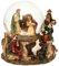 Dekohelden24 Schneekugel - Heilige Familie und die Heiligen DREI Könige - L/B/H/Ø Kugel 14 x 13 x 15,5 cm/Ø 10 cm, mit Spielwerk, Melodie - Stille Nacht -