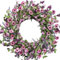 TEMPUS 20 Inch Purple Grains Flower String for Front Doors Wreath, Spring and Summer Daisy Wreath for Indoor and Outdoor Decor, Rustic and Farmhouse Style Home Decor