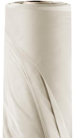 Filumi Stoff Meterware 1m, Breite 3m, Cremig, Samtstoff, Stoffe zum Nähen, Vorhangstoff, Polsterstoff, Möbelstoff, Stoff für Kissenbezüge, stoffhose Velto