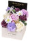 Folpus Seifenblumen-Geschenkbox, künstliche Blume, Seife in Geschenkbox, Blumen-Badeseife zum Valentinstag, lila