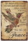 SUPERDANT Retro Blechschild Vintage Blumenkolibri Metall Poster Du Bist Im Frieden Worte Metall Gemälde Dekor Personalisierte Wandkunst Blechdeko Schild Zuhause Kaffeezimmer Wanddekoration