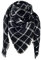 DELEY Retro Damen Tartan Schal weicher karierter karierter Schal Wickelschal Decke Schals Schwarz