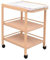 Baby Delux Baby Wickeltisch Wickelregal Wickelkommode 3 Fächer Wickelfläche Rollen Buche natur platzsparend