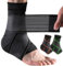 Ankle Brace with Strap | Sprained Ankle Support for Ligament Damage | Plantar Fasciitis | Achilles Tendonitis Relief | Ankle Support for Men & Women | Foot Brace for Sports | Pain Relief