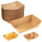 WhizNook 50 Stücke Kraftkarton Schalen, 16.7x12x5 cm Fingerfood Schalen, Pommesschalen aus Pappe, Currywurst Schale, Snackschalen aus Kraftpapier, Fingerfood Schiffchen, für Pommes Würstchen Macarons