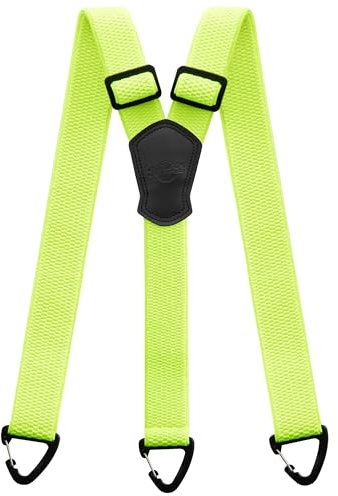Kohentact Bretelle per Uomo Extra Resistente 3,8 cm – Ideali per Pantaloni da Lavoro, Sci e Salopette, con 3 Passanti a Bottone e Indossabili Sotto i Vestiti