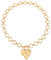 Mikovivi Chunky Gold Pendant Necklaces for Women, Large Statement Hammered Heart Pendant Necklace Vintage Chunky Gold Chain Necklace for Women Trendy Jewelry Gift