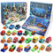SkyJoy®macchinine per bambini.Set di auto giocattolo a orologeria-24 pezzi (camion dei pompieri, auto della polizia, ambulanza, veicolo da costruzione）Scatola a sorpresa, regalo di compleanno.