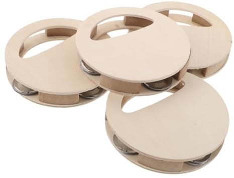 Milisten 4stücke Teiliges Unbemaltes Holzspielzeug Rassel Montessori Diy Bastelkit Für Sensorische Entwicklung Und Kreative Malaktivitäten Sicherer Naturholz Greifling Für Junge Mädchen Jun