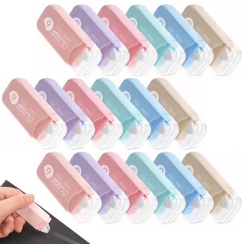 KEORHEZ Colla a Nastro Roller, Confezione da 18 (0,6 cm x 4 m), Colla Roller, Adatto per Scuola, Casa, Ufficio, Artigianato, Scrapbooking, Diari e Accessori per Album, Forte Adesione-Colla Nastro