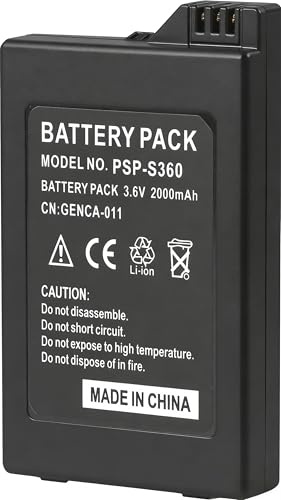 Batteria agli ioni di litio 2000 mAh 3,6 V per console Sony PSP 2000/3000 PSP-S110 PSP-3001 PSP-3002 PSP-3000 PSP-3004 PSP-2001 PSP-2002 PSP-2003 (non compatibile con Sony Modello PSP 10 00).