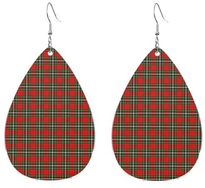 Clan Gillespie Tartan Ohrringe für Damen, tropfenförmig, modische Accessoires