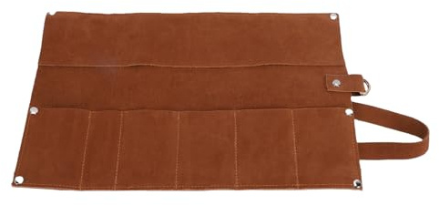 Chrees Borsa per Attrezzi Bonsai, Borsa per Attrezzi Floreale in Pelle di Vacchetta con Scomparti Multipli, per da Giardinaggio e Composizione Floreale