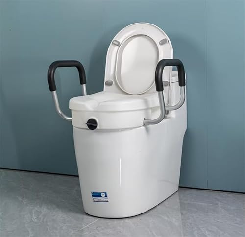 Raised Toilet Seat with Handles | 4.7” Raised Toilet Seats for Elderly & Seniors | Toilet Seat Riser for Disabled & Post-Surgery Recovery