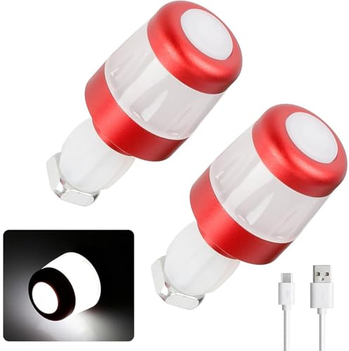 2026 LED Blinker E Scooter Nachrüsten Set, Wiederaufladbare Fahrrad Blinker für E Scooter,linker Lenkerstopfen für Xiaomi&Segway Ninebot,für Lenker mit 17,2–22 mm Durchmesser (Rot und Weiß)