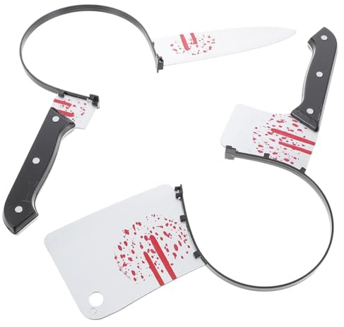 Toddmomy Cerchietto per Chioma Halloween 2 Pezzi Coltello Finto, Leggero e Comodo, Accessori Creativi per Festa a Tema Halloween
