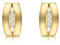 CARISSIMA Damen-Ohrstecker Cubic 3 Band 375 Gelbgold Zirkonia transparent Rundschliff - 1.58.9979