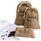 Sacs en toile de jute tissée avec cordon de serrage réutilisables 8.26 X 5.9