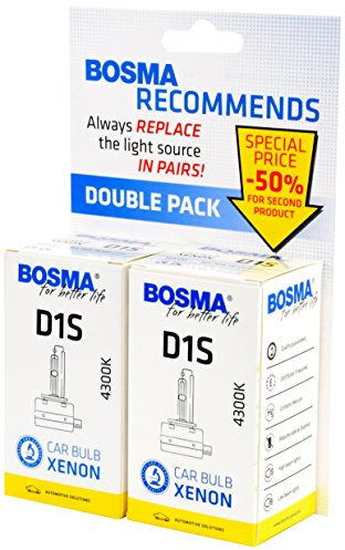 Bosma for better life 545120 Bosma Xenon Scheinwerferlampe D1S 4300K 85V 35W PK32d-2 Doppelset