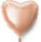 Solid Rose Gold Heart Foil Balloon (45cm) 1 Count - Stunning and Romantic Love Celebration Decoration