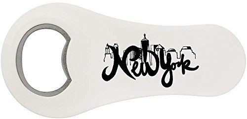 Azeeda 'New York Text' Bottle Opener Fridge Magnet (BO00028139)