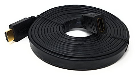 MainCore 3m Long Flat HDMI to HDMI Extension Cable for TV Stick, TV, DVD, AnyCast, Airplay, Dongle...etc (Available in 0.20m, 0.50m, 1m, 2m, 3m, 5m) (3m)