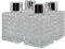 Ougual Set of 4 Diamond Emboss Square Glass Diffuser Bottles 100ml Fragrance Accessories For Essential Oils