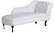 Chesterfield Recamiere Weiss Relaxliege Chaiselongue englisches Sofa gepolstert Sitzbank 170 cm Holz fha004 Palazzo Exklusiv