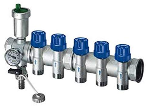 Collettore 7 Vie Termoelettrico Con Art. 3438 E Valvola 1 Rame 3460 Far