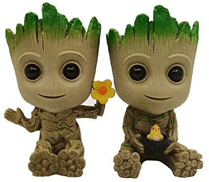 Leegicst Groot Treeman Pflanzer Blumentopf - Flower Tree Man für Pflanzen crood Blumentopf - Stiftköcher Crafts Figur Wohnkultur(A)