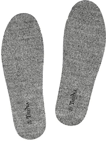 TIESTRA Lammfell Sohle Thermo Einlegesohlen Winter Warm Lammfellsohlen Thermosohlen Merino Wolle Wärmende Schuheinlagen Dicke Atmungsaktiv Weich Wollfilz Einlagen für Gummistiefel und Wintersch EU39