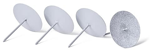 Novaliv 4X Kerzenpick | mit Dorn 10 cm GRAU | Kerzenhalter für Adventskranz Kerzenpin Weihnachtskranz