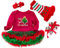 FANCYINN Neonate Albero di Natale Abito Pagliaccetto Ruffle Tutu Abiti Il Mio Primo Costume di Natale Abito Pagliaccetto con Fascia Scaldamuscoli Scarpe 4 Pezzi Set 0-3 Mesi