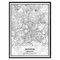 TANOKCRS Bochum Deutschland Karte Wandkunst Leinwand drucken Poster Artwork ungerahmt moderne Schwarz-Weiß-Karte Souvenir Geschenk Home Decor 28x36 cm