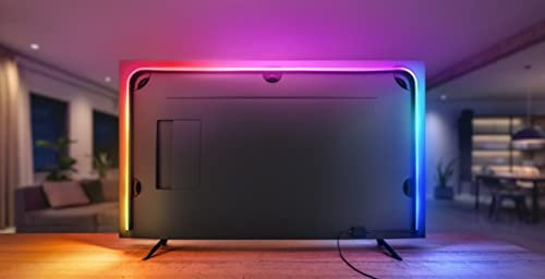 Strip striscia led luce RGB 3 5m per TV televisore retroilluminazione multicolore musicale con telecomando con alimentatore USB (5 Metri)