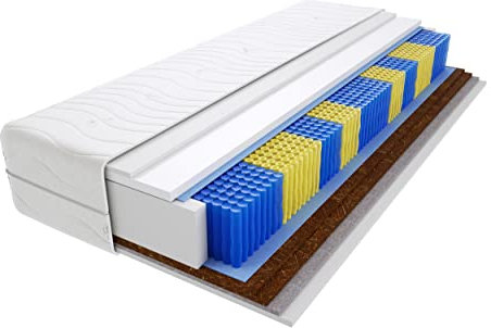 Godre Matratze 60x180 cm Doppelmatratze, H3 & H5 Federkernmatratze, Taschenfederkernmatratze 18 cm Hoch Kokosfaser Rosshaar Hypoallergene, HR-Schaum, Wendematratze mit Klimafaser Rigo Multitaschen