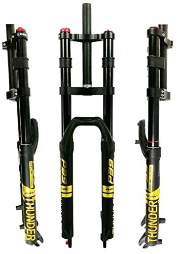 HSQMA DH Mountain Bike Forcella Ammortizzata Downhill 26 27.5 29 Pollici MTB Forcella Pneumatica Corsa 160mm Smorzamento Regolabile Doppia Spalla Forcella Anteriore 1-1/8 Dritto HL