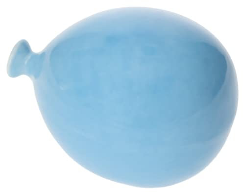 Keyhomestore- Scultura a Parete in Ceramica a Forma di Palloncino Azzurro – Made in Italy, Misura Piccola 10x8, Decorazione per Interni, idea Regalo e Decorazione per Battesimi.