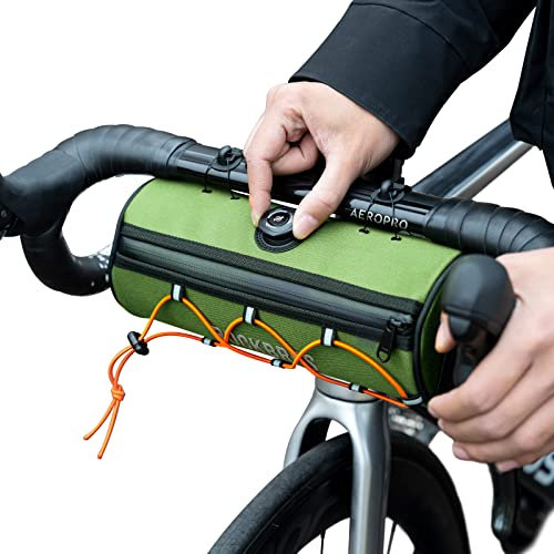 ROCKBROS Road-to-Sky Fahrrad Lenkertasche Fahrradtasche Lenker Vordertasche 1,5L Wasserabweisend Reflektierend Modern 5 Farben für Mountainbikes, Rennräder, Citybikes Grün