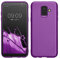 kwmobile Case kompatibel mit Samsung Galaxy A6 (2018) Hülle - Schutzhülle aus Silikon metallisch schimmernd - Handyhülle Metallic Violett