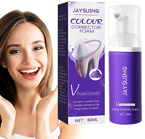 2 Pezzi Di Dentifricio Viola Sbiancante - -Colour Corrector Dentifricio Rimozione Macchie Proteggi Dentifricio Sbiancante Cancella Macchie Gialle Prevenzione Carie Alito Fresco 60 Ml