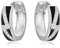 TANGPOET Herren Ohrringe Silber 925 Schwarz Blitz Ohrring Männer Klappcreolen Creolen Klein Ohrschmuck Geschenke für Frauen Damen Jungen Mädchen