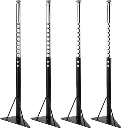 KAZAKA Beine für Aktivitätstische, verstellbare Höhe 50,8–76,2 cm, Möbelfüße Tischgestell Tischfüße, nur Beine und Hardware (4er-Pack) (schwarz)