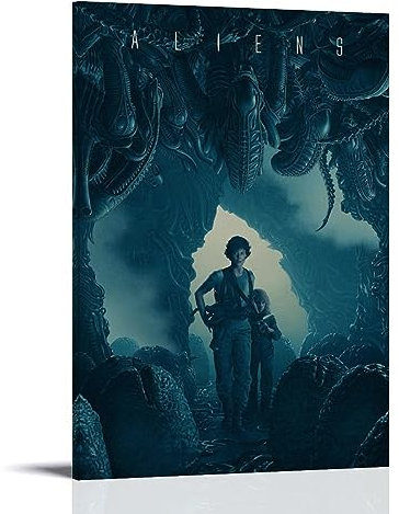 BBAUER Horror Movie Poster Alien Poster Poster Dekorative Malerei Leinwand Wandkunst Wohnzimmer Poster Schlafzimmer Malerei,Wandkunst Bilddruck Moderne Familienzimmer Dekor 12x18inch(30x45cm)