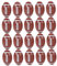TOYANDONA 20st American-football-perlen Sportperlen Für Armband Fußballgirlandenperlen Sportperlen Aus Holz Armband-perlen-charms Rugby-abstandsperlen Schüttgut Lotusbaum Perlen