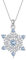 Zolkamery Silber Weihnachten Damen Halskette, 925 Sterling Silber Schneeflocke Halskette, Hypoallergen 45+5cm Silber Kette Anhänger mit 5A Blau Zirkonia, Geschenk zum Weihnachten für Frauen Mädchen